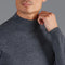 Mens Extra Fine Merino Wool Mock Turtleneck Jumper Charcoal-Jumper-Paul James Knitwear-S-Urbanheer