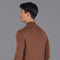 Mens Extra Fine Merino Wool Mock Turtleneck Jumper Oak Brown-Jumper-Paul James Knitwear-S-Urbanheer