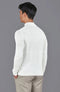 Mens Extra Fine Merino Wool Mock Turtleneck Jumper White-Jumper-Paul James Knitwear-S-Urbanheer