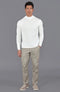 Mens Extra Fine Merino Wool Mock Turtleneck Jumper White-Jumper-Paul James Knitwear-S-Urbanheer