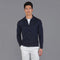 Mens Extra Fine Merino Wool Polo Cardigan-Cardigan-Paul James Knitwear-S-Navy-Urbanheer