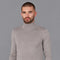 Mens Extra Fine Merino Wool Roll Neck Jumper Barley-Jumper-Paul James Knitwear-S-Barley-Urbanheer