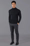 Mens Extra Fine Merino Wool Roll Neck Jumper Black-Jumper-Paul James Knitwear-XS-Black-Urbanheer