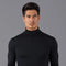 Mens Extra Fine Merino Wool Roll Neck Jumper Black-Jumper-Paul James Knitwear-XS-Black-Urbanheer