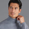 Mens Extra Fine Merino Wool Roll Neck Jumper Mid Grey-Jumper-Paul James Knitwear-S-Mid Grey-Urbanheer