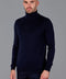Mens Extra Fine Merino Wool Roll Neck Jumper Navy-Jumper-Paul James Knitwear-S-Navy-Urbanheer