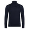 Mens Extra Fine Merino Wool Roll Neck Jumper Navy-Jumper-Paul James Knitwear-S-Navy-Urbanheer