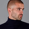 Mens Extra Fine Merino Wool Roll Neck Jumper Navy-Jumper-Paul James Knitwear-S-Navy-Urbanheer