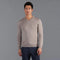 Mens Extra Fine Merino Wool V-Neck Jumper Hessian-Jumper-Paul James Knitwear-S-Urbanheer