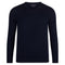Mens Extra Fine Merino Wool V-Neck Jumper-Jumper-Paul James Knitwear-S-Navy-Urbanheer