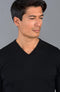 Mens Extra Fine Merino Wool V-Neck Jumper-Jumper-Paul James Knitwear-XS-Black-Urbanheer