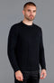 Mens Fisherman's British Wool Cable Jumper Black-Jumper-Paul James Knitwear-S-Black-Urbanheer