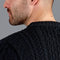 Mens Fisherman's British Wool Cable Jumper Black-Jumper-Paul James Knitwear-S-Black-Urbanheer