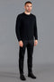 Mens Fisherman's British Wool Cable Jumper Black-Jumper-Paul James Knitwear-S-Black-Urbanheer