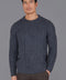 Mens Fisherman's British Wool Cable Jumper Charcoal-Jumper-Paul James Knitwear-S-Charcoal-Urbanheer