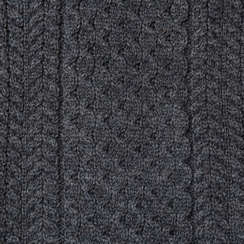 Mens Fisherman's British Wool Cable Jumper Charcoal-Jumper-Paul James Knitwear-S-Charcoal-Urbanheer