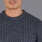 Mens Fisherman's British Wool Cable Jumper Charcoal-Jumper-Paul James Knitwear-S-Charcoal-Urbanheer