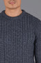 Mens Fisherman's British Wool Cable Jumper Charcoal-Jumper-Paul James Knitwear-S-Charcoal-Urbanheer