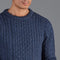 Mens Fisherman's British Wool Cable Jumper Denim Blue-Jumper-Paul James Knitwear-S-Denim Blue-Urbanheer