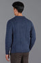 Mens Fisherman's British Wool Cable Jumper Denim Blue-Jumper-Paul James Knitwear-S-Denim Blue-Urbanheer