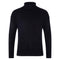 Mens Heavyweight Cotton Submariner Roll Neck Jumper Black-Jumper-Paul James Knitwear-XS-Urbanheer