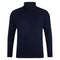 Mens Heavyweight Cotton Submariner Roll Neck Jumper Black-Jumper-Paul James Knitwear-XS-Urbanheer