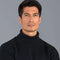 Mens Heavyweight Cotton Submariner Roll Neck Jumper Black-Jumper-Paul James Knitwear-XS-Urbanheer