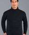 Mens Heavyweight Cotton Submariner Roll Neck Jumper Black-Jumper-Paul James Knitwear-XS-Urbanheer