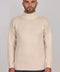 Mens Heavyweight Cotton Submariner Roll Neck Jumper Ecru-Jumper-Paul James Knitwear-XS-Urbanheer