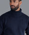 Mens Heavyweight Cotton Submariner Roll Neck Jumper Navy-Jumper-Paul James Knitwear-XS-Urbanheer