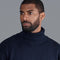 Mens Heavyweight Cotton Submariner Roll Neck Jumper Navy-Jumper-Paul James Knitwear-XS-Urbanheer
