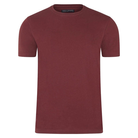 Mens Heavyweight Fitted Supima Cotton T-Shirt Port-T-Shirt-Paul James Knitwear-XXL-Port-Urbanheer