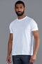 Mens Heavyweight Fitted Supima Cotton T-Shirt White-T-Shirt-Paul James Knitwear-S-White-Urbanheer