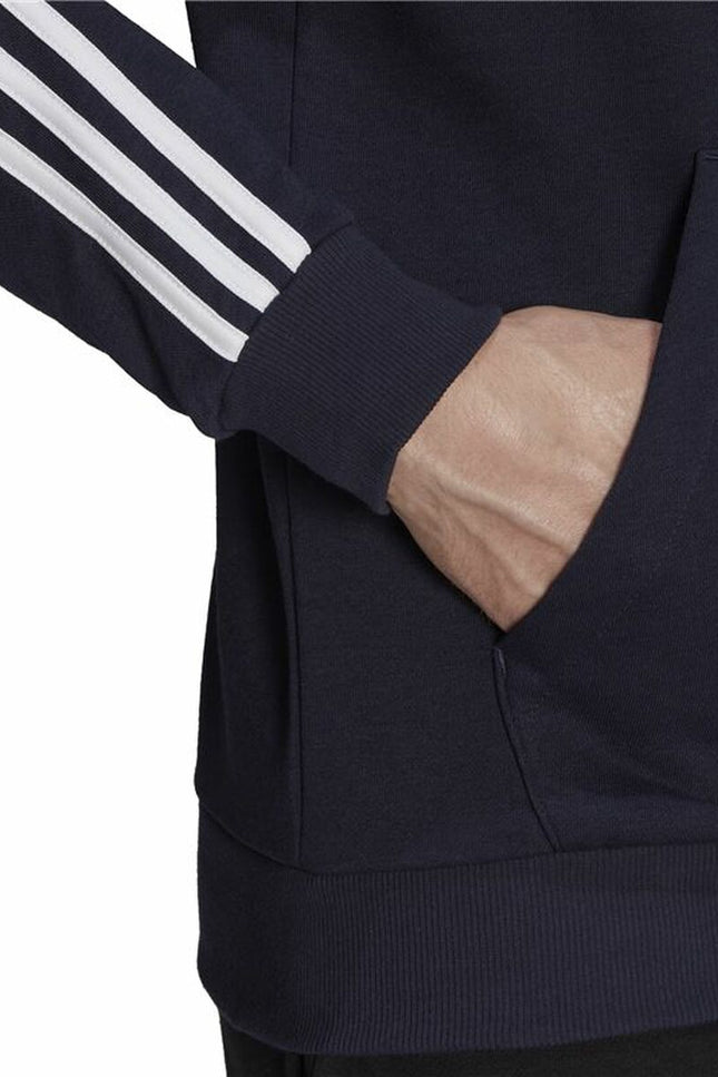 Men’s Hoodie Adidas Essentials 3 Stripes Navy Blue-Sports | Fitness > Sports material and equipment > Sports sweatshirts-Adidas-Urbanheer