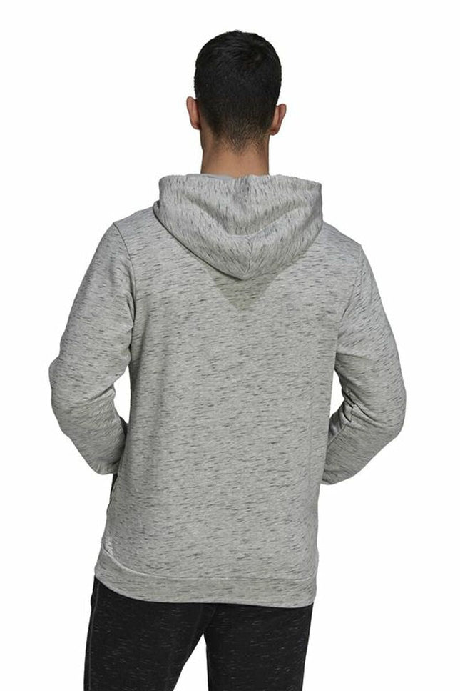 Men’s Hoodie Adidas Essentials Mélange Embroidered Light grey-Sports | Fitness > Sports material and equipment > Sports sweatshirts-Adidas-Urbanheer