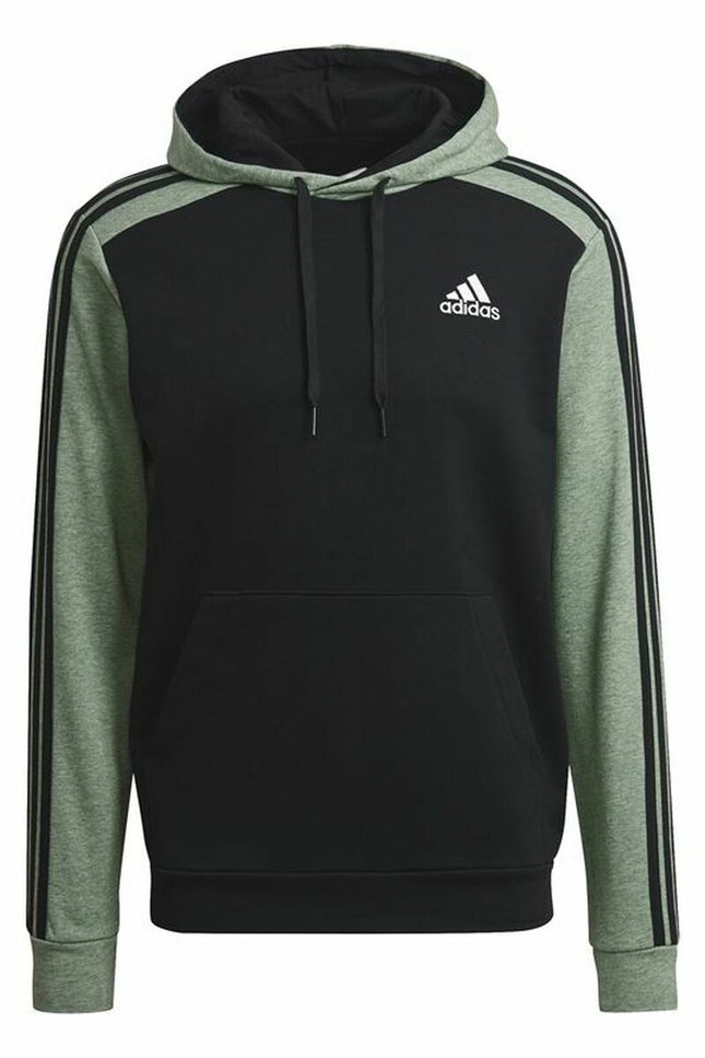 Men’s Hoodie Adidas Essentials Mélange French Terry Black-Sports | Fitness > Sports material and equipment > Sports sweatshirts-Adidas-XS-Urbanheer
