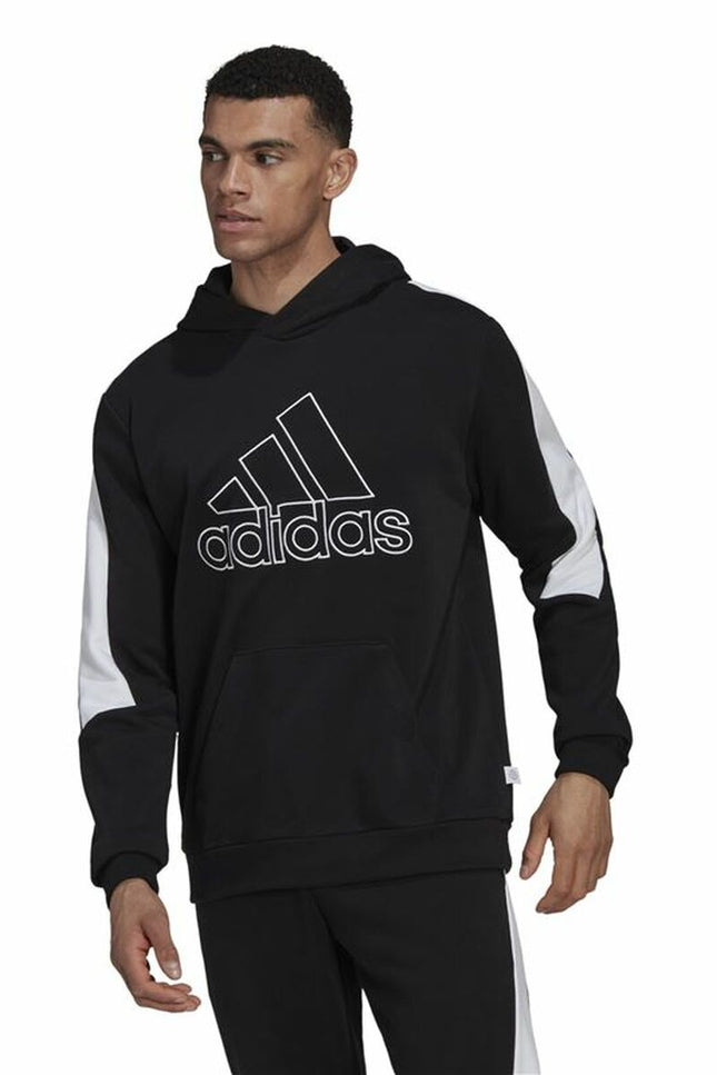 Men’s Hoodie Adidas Future Icons Black-Sports | Fitness > Sports material and equipment > Sports sweatshirts-Adidas-Urbanheer