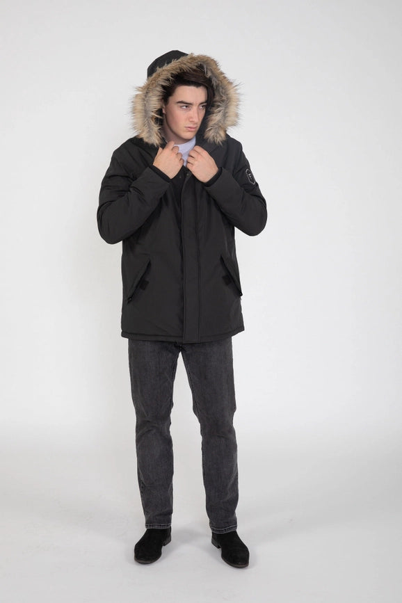 Men's Hudson Ultra Lite Hooded Winter Parka Coat-Coat-Fadcloset-L-Black-Urbanheer