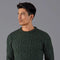 Mens Jarvis 100% British Wool Aran Cable Sweater-Sweater-Paul James Knitwear-S-Green-Urbanheer