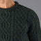 Mens Jarvis 100% British Wool Aran Cable Sweater-Sweater-Paul James Knitwear-S-Green-Urbanheer