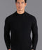 Mens Lambswool Narrow Mock Turtle Neck Jumper-Jumper-Paul James Knitwear-M-Black-Urbanheer