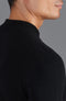 Mens Lambswool Narrow Mock Turtle Neck Jumper-Jumper-Paul James Knitwear-M-Black-Urbanheer