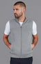 Mens Lightweight 100% Cotton Zip Through Gilet Ash Grey-Gilet-Paul James Knitwear-S-Urbanheer