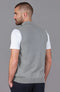 Mens Lightweight 100% Cotton Zip Through Gilet Ash Grey-Gilet-Paul James Knitwear-S-Urbanheer