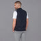 Mens Lightweight 100% Cotton Zip Through Gilet Navy-Gilet-Paul James Knitwear-S-Urbanheer
