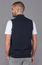 Mens Lightweight 100% Cotton Zip Through Gilet Navy-Gilet-Paul James Knitwear-S-Urbanheer