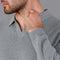 Mens Lightweight Cotton Buttonless Polo Shirt Ash Grey-Polo Shirt-Paul James Knitwear-XXL-Ash Grey-Urbanheer
