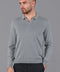Mens Lightweight Cotton Buttonless Polo Shirt Ash Grey-Polo Shirt-Paul James Knitwear-XXL-Ash Grey-Urbanheer