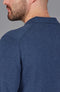 Mens Lightweight Cotton Buttonless Polo Shirt Blue Melange-Polo Shirt-Paul James Knitwear-S-Blue Melange-Urbanheer
