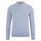 Mens Lightweight Cotton Buttonless Polo Shirt Chalk Blue-Polo Shirt-Paul James Knitwear-XL-Chalk Blue-Urbanheer